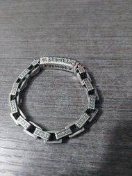 銀手鏈六字大明咒粗身