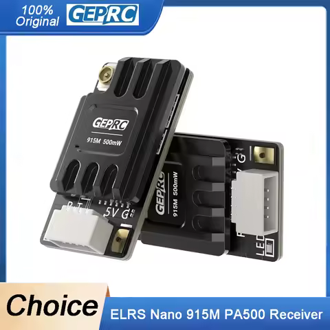 GEPRC ELRS Nano 915M PA500 Receiver - 500mW High-Power PA Chip, 25Hz/200Hz for DIY FPV Longrange & F
