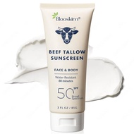 BlooskimBeefTallowSunscreenSPF50:Tallow&ZincOxideSunblockforFace&Body-SunProtectionwithNonGreasyForm
