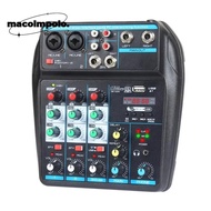 DJ Console Mixer, with 48V Phantom Power Monitor Karaoke System Audio Mixer,  4-Channel Bluetooth Po