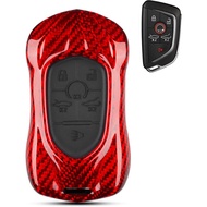 Sarung Kunci Fob Serat Kaca T-carbon Sesuai untuk Kunci Pintar 6-Butang Corvette C8, Serasi dengan C