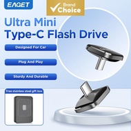 EAGET U8C 64G/32G/16G/8G Ultra Mini Type-C Flash Drive Zinc Alloy Concealed Design 30MB/s Rapid Read