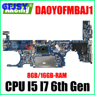 DA0Y0FMBAJ1 Motherboard for HP Elitebook 1040 G3 Laptop Motherboard Motherboard with I5 I7 6th Gen CPU 8GB 16GB RAM