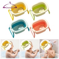 [deevoka] Foldable Baby Bath Tub Thermometer 64x45x33cm with No Slip Feet Baby Bathtub