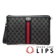 Balenciaga The Hacker Project Gucci 聯名款 Sherry Line 手拿包 680382 帆布/皮革 女士手拿包 黑色 [二手]