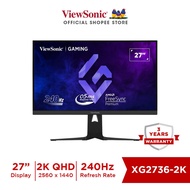 ViewSonic XG2736-2K 27" 2K QHD 2560 x 1440 240Hz IPS Technology 0.5ms Gaming Monitor