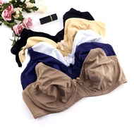 Parifairy Women's Bra Plus Size Seamless Bra with Wire No Foam Underwear 36D 38D 40D 42D 44D 46D-398