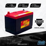 NW Battery Century Marathoner Max NX120-7L | 105D31L | N70ZL | MF | Bateri Kereta | Car Batteries | 