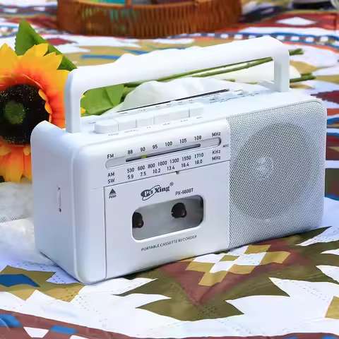 Retro Nostalgic Recording Tape Player Portable Multi Band Bluetooth Radio PX-680BT