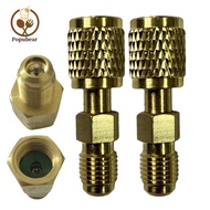 Popubear  Twisted Grip Design Adapter Vacuum Pump Adapter Universal R32 R454b Refrigerant Brass Adap