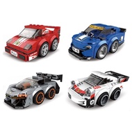 LEGO-compatible blocks mini bricks pullback car 4-SET