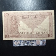 Uang Kertas Kuno Indonesia 10 Rupiah Seri Budaya th 1952