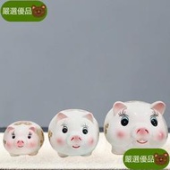 【臺灣現貨】xy121陶瓷小豬儲錢罐兒童零錢罐可取存錢罐只進不出紙幣硬幣禮品豬公存錢筒小豬儲蓄罐小豬撲滿彩色儲錢罐復古存