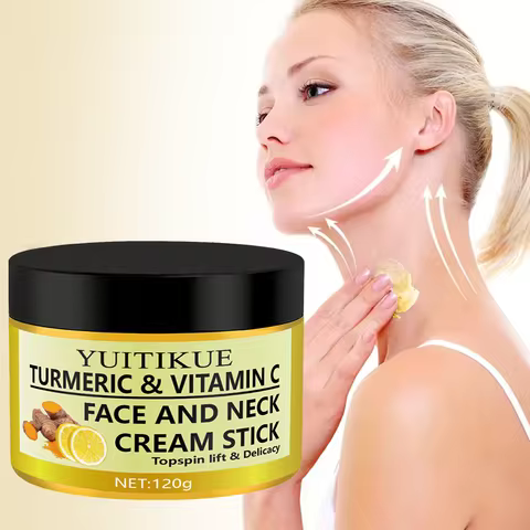 YUITIKUE Turmeric & Vitamin C Face & Neck Cream Stick: Hydrating, Lifting, Delicate Skin Care, Moist