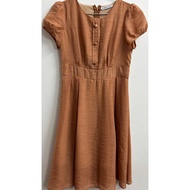 Silk flared dress, size L waist under 72 medium DN