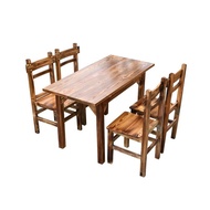 Carbonized Hot Pot Table and Chair Farm Snack Bar Hotel Charcoal Chair Economic Table and Chair Nood