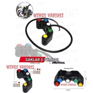 TOMBOL DUCATI SWITCH 5 BUTTONS RIGHT LEFT UNIVERSAL MOTORCYCLE MIO BEAT VARIO NAMX AEROX M3 SOUL KLX