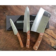 Bộ 3 Dao SEKI NHẬT BẢN. Bộ sp gồm: dao CHẶT XƯƠNG, dao THÁI THỊT, dao GỌT rau củ quả - NỘI ĐỊA NHẬT 