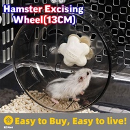 【Fast Shipping】 Hamster Running Wheels Transparent Hamster Wheel Running Jogging 13cm Lovely Hamster Exercise Wheel Treadmill Silent Small Pet Supplies Hamster Wheel-Grey