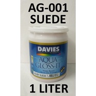 DAVIES PAINT AG-001 SUEDE  ---------- 1 LITER ----------- AQUA GLOSS IT WATER BASED QUICK DRY ENAMEL
