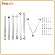 CNC Aluminum Alloy Pull Rods Link Set 133mm Wheelbase for Axial SCX24 AXI00002 Model Crawler Buggy C