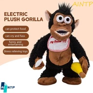 AINTP Magnetic Monkey Plush Toys, Fluffy Collection Electric Moving Monkey Toy, Gorilla Monkey Senso