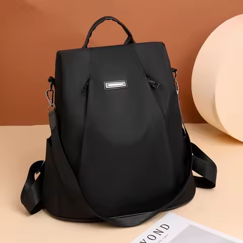 Europe and the United States travel backpack women's new Joker minimalist student bag casual Oxford 