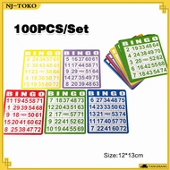 100PCS 60PCS Bingo Cards Bingo Card/ Large Bingo Card/ard Large Bingo Card Set 5 Colors or Black and