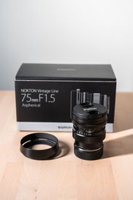 完美 99%新 Voigtlander Nokton Vintage Line 75mm F1.5 鏡頭