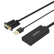 UNITEK VGA to HDMI Adapter with USB Connector for Stereo Audio