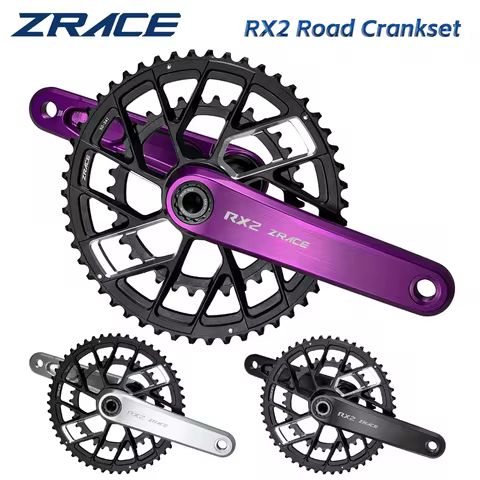 ZRACE RX2 Road / Gravel Crankset, high-precision CNC machining, ultra-strong alloy shaft, 165/170, 5