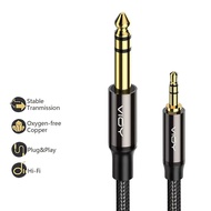 3.5mm To 6.35mm Audio Cable 1/4 Male To 1/8 Male Stereo TRS Bidirectional Audio Jack Cable for Headphone Amplifier Mixer Laptop
