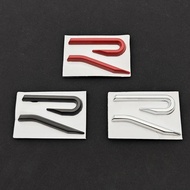 3D Metal Chrome Black VW R Logo Emblem Rear Trunk Badge Sticker for Volkswagen Golf 8 MK8 GTI Polo T