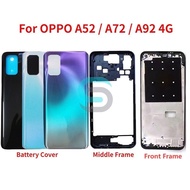 Full Shell Cover for Oppo A52/A92 (CPH2061/CPH2069) Battery Back Cover and LCD Front Middle Frame