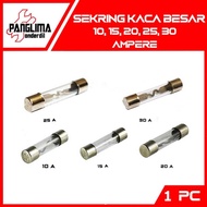 1 PC Large Glass Fuse 10 15 20 25 30 10A 15A 20A 25A 30A Ampere A Glass Tube Fuse Ampere Glass Fuse