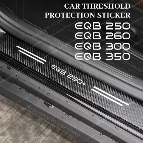 4/5pcs For EQB260 EQB300 EQB350 EQB250 EQB250+ EQB Logo Carbon Fiber Door Threshold Sill Strip Trim