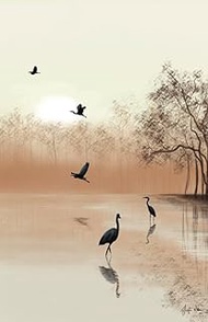 Paperback Notebook - Herons in the Sun - 192 pages, Lined, 5.5 x 8.5 inches (13.97cm x 21.59cm), For