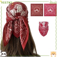 NEXTMY Men's Headscarf, 55x55cm Handshake Print Woman Hip Hop Face Towel, Fashion Peace Dove Wave Pr