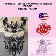 Coverset Bodyset Yamaha Y16 Y16ZR Exciter 155 VVA Monster Energy DESIGN  STICKER TANAM BLACK BLUE NA