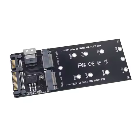 M2 SSD Adapter M.2 SATA SSD to SATA + M2 NVME SSD to SFF-8654 Converter 22Pin SATA To M2 Expansion C