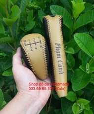 Bọc da cần số phanh tay Kia Cerato Rondo Rio K3 sonet (MT) số sàn bằng da bò thật