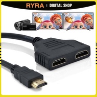 RYRA HDMI-compatible Splitter 1 Input Male to 2 Output Female Port Adapter Converter 1080P Switcher Computer Displays Splitter Henyi