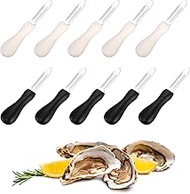 Fasmov 10 Pack Oyster Shucking Knife, Stainless Steel Oyster Knife Oyster Shucker Clam Knife, Oyster