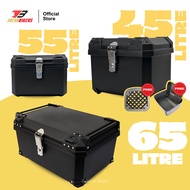 45L 55L 65L Rear ABS Top Box [Free Base Plate + Inner Pads] Single Lock | Motor Accessories