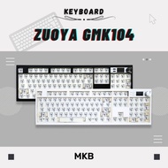 MKB Zuoya GMK104 Full-Size Hot-Swap Custom RGB Tri-Mode Knob LCD Screen VIA Programmable Keyboard Ba