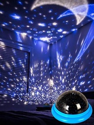 1入組usb Led星空燈投影機,適用於兒童臥室浪漫星空夜燈