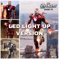 ZD Toys - Iron Man Mk 1 Mk2 Mk 3 Mk 4 Mk 5 Mk 6 Mk 7 Mk 42 Mk 43 LED Version Action Figure [Ready St