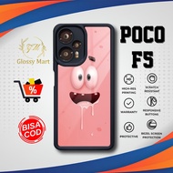 Latest P0C0 F5 Case - P0C0 F5 - Emoji Face Motif - Premium Glossy Softcase Hardcase Material - P0C0 