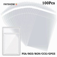 FAYSHOWSG 100 Sheets PSA BGS Card Brick Film, Transparent Durable PSA BGS Slab Sleeve,  Strong Water