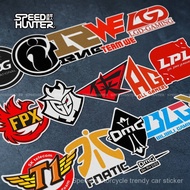 Sticker EDG IG RNG Team Support LNG WE FPX BLG SKT OMG Reflective Decorative Sticker